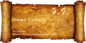 Hanga Ildikó névjegykártya