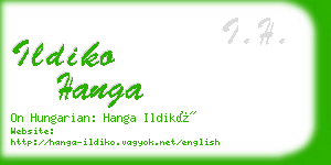 ildiko hanga business card